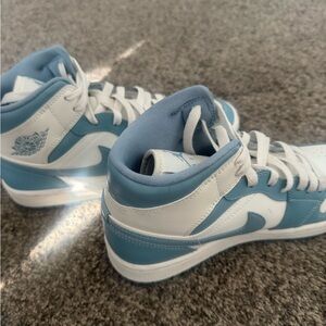 Sky Blue and White Athletic Sneakers